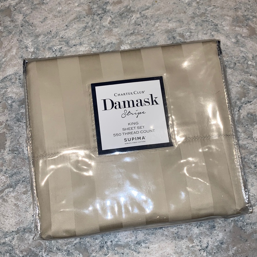 Charter Club Damask Collection King Sheet Set